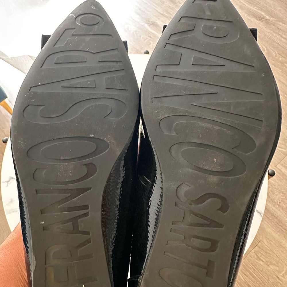 Franco Sarto Black Flats with Classic Penny Design Size 8.5 - Picture 5 of 8